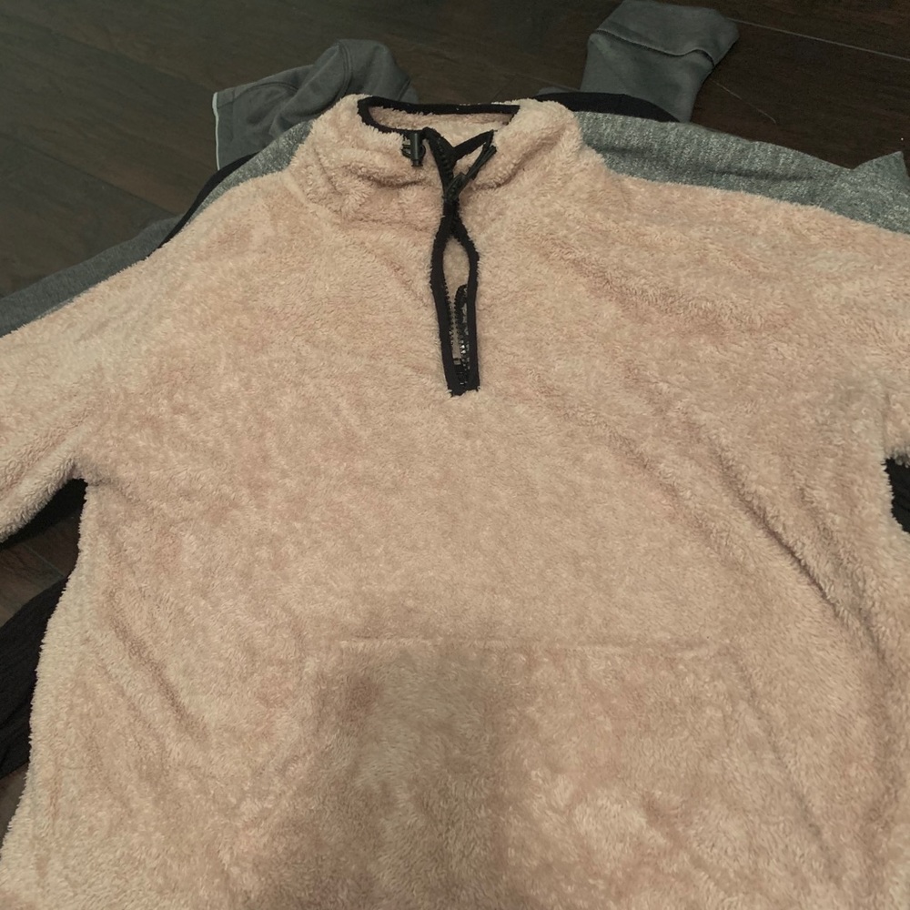 Furry pull over jacket